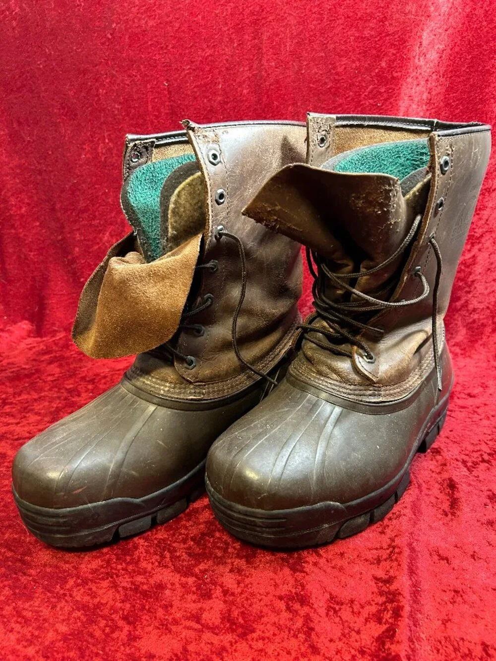 Men’s Sz 9 Sorel Chieftain Winter Snow Boots Brown Made In Canada